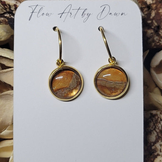 Hand Painted Desert Cabochon Earrings