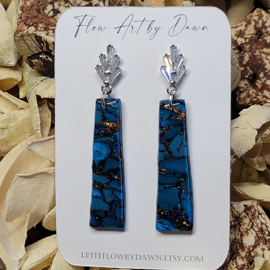 Arizona turquoise inspired trapezoid earrings